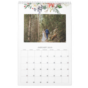 Maandelijkse foto seizoensgebonden Waterverf Kalender