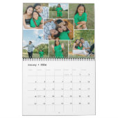 Maandelijkse fotocollage 7 familiefoto's kalender (Jan 2026)