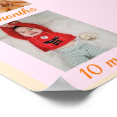 Maandelijkse foto's voor het eerste jaar poster (Hoek)