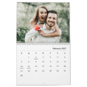 Maandelijkse gepersonaliseerde multi-foto's gelukk kalender (Feb 2027)