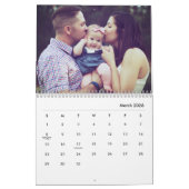 Maandelijkse gepersonaliseerde multi-foto's gelukk kalender (Mar 2026)