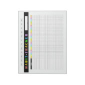 Maandelijkse Gewoonte Tracker Regenboog Notitieblok (Linkerzijde)