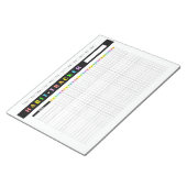 Maandelijkse Gewoonte Tracker Regenboog Notitieblok (Schuin)