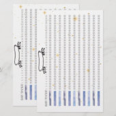 Maandelijkse Gewoonte Tracker 'Shine Like Stars' Briefpapier (Voorkant / Achterkant)