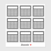 Maandelijkse gewoonte tracker sticker (Vel)