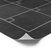 Maandelijkse gezinsmonogramkalender op schoolbords poster (Hoek)