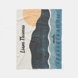 Maandelijkse groeitracering natuur fleece deken