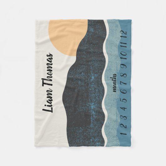 Maandelijkse groeitracering natuur fleece deken (Voorkant)