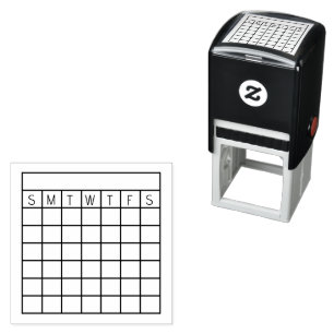 Maandelijkse Habit Tracker, Calendar Stamp, tijdsc Zelfinktende Stempel