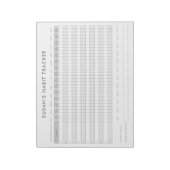 Maandelijkse Habit Tracker - Minimalistisch grijs  Notitieblok (Linkerzijde)