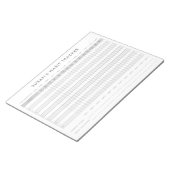 Maandelijkse Habit Tracker - Minimalistisch grijs  Notitieblok (Schuin)