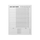 Maandelijkse Habit Tracker - Minimalistisch Planne Notitieblok (Linkerzijde)