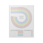 Maandelijkse Habit Tracker - Pastel Rainbow Planne Notitieblok (Linkerzijde)