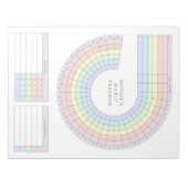 Maandelijkse Habit Tracker - Pastel Rainbow Planne Notitieblok (Voorkant)