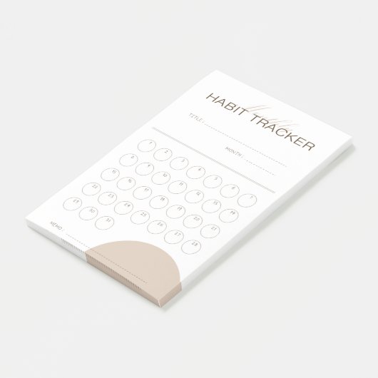 Maandelijkse Habit Tracker Post-it® Notes (Schuin)