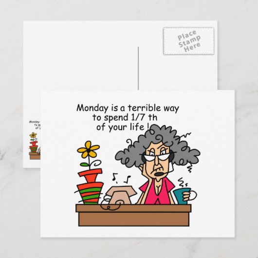 Maandelijkse Humor Briefkaart (Voorkant / Achterkant)