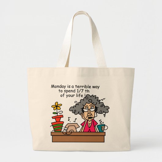 Maandelijkse Humor Grote Tote Bag (Voorkant)