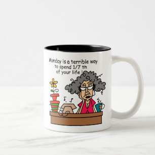 Maandelijkse Humor Tweekleurige Koffiemok