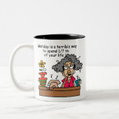 Maandelijkse Humor Tweekleurige Koffiemok (Links)