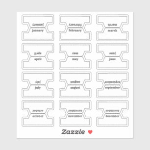 Maandelijkse Index Tabblad Journal Scheidingsteken Sticker