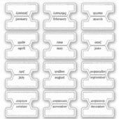 Maandelijkse Index Tabblad Journal Scheidingsteken Sticker (Voorkant)