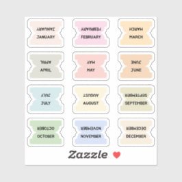 Maandelijkse index tabs bullet journal scheidingst sticker