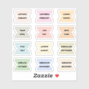 Maandelijkse index tabs bullet journal scheidingst sticker
