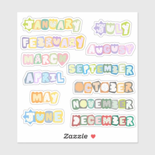 maandelijkse jaar journaalstickers sticker (Vel)