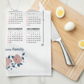 Maandelijkse kalender 2020 jaar Aangepast aanpasse Theedoek (Quarter Fold)