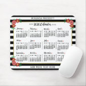 Maandelijkse kalender 2020 jaar | Preppy Floral St Muismat (Met muis)