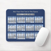 Maandelijkse kalender 2021 jaar - Gemakkelijk te l Muismat (Met muis)