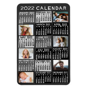 Maandelijkse kalender 2022 Maandelijkse Mod Zwarte Magneet