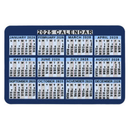 Maandelijkse kalender 2023 jaar - Gemakkelijk te l Magneet