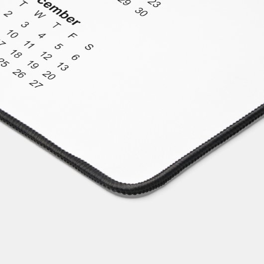 Maandelijkse kalender 2025 bureaumat (Hoek)