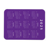 Maandelijkse kalender 2025 magneet (Horizontaal)