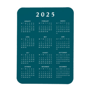 Maandelijkse kalender 2025 magneet