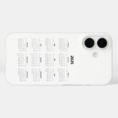 Maandelijkse kalender 2025 Zwart op wit Case-Mate iPhone Case (Achterkant (horizontaal))