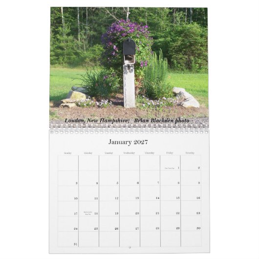 Maandelijkse kalender afbeelding 2007 (Jan 2027)