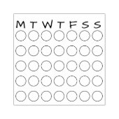 Maandelijkse kalender cirkels gewoonte tracker jou rubberstempel (Afrduk)