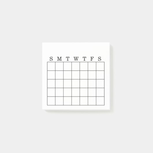 Maandelijkse kalender/Habit Tracker Post-it Nota Post-it® Notes (Voorkant)