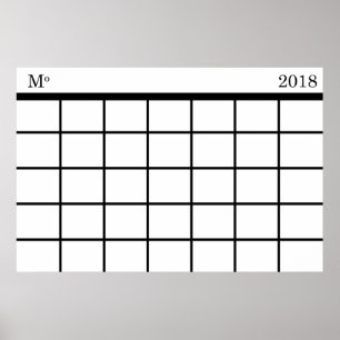 Maandelijkse kalender: Poster