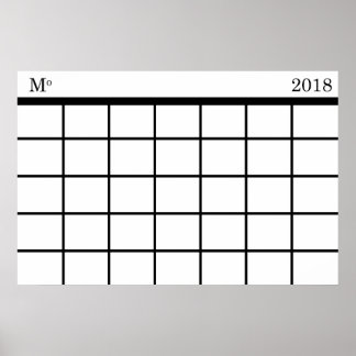 Maandelijkse kalender: Poster