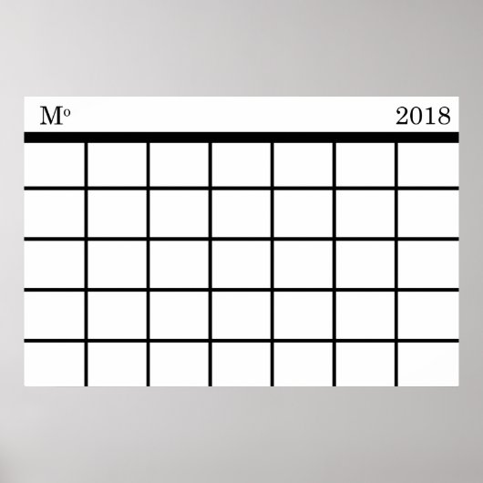 Maandelijkse kalender: Poster (Voorkant)