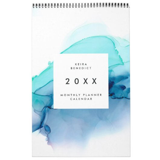 Maandelijkse kalender voor grafische Waterverf (Hoes)