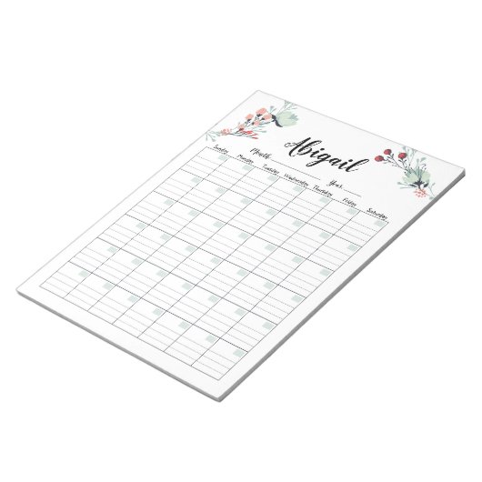 Maandelijkse kalender voor permanente planning Flo Notitieblok (Schuin)