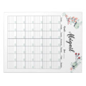 Maandelijkse kalender voor permanente planning Flo Notitieblok (Voorkant)