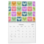 Maandelijkse kalender voor standaard patronen 2011 (Feb 2027)