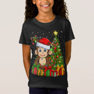 Maandelijkse kerstboomverlichting kerstkerstmankre t-shirt