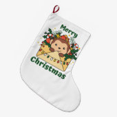 Maandelijkse kerstbrief Winterdieren apen Grote Kerstsok (Voorkant (Hangend))