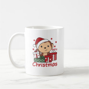 Maandelijkse kerstcadeaus Winterdieren apen Koffiemok